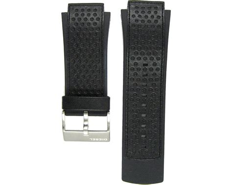 Diesel Leather/Rubber Black Original Watch Strap DZ7023 .